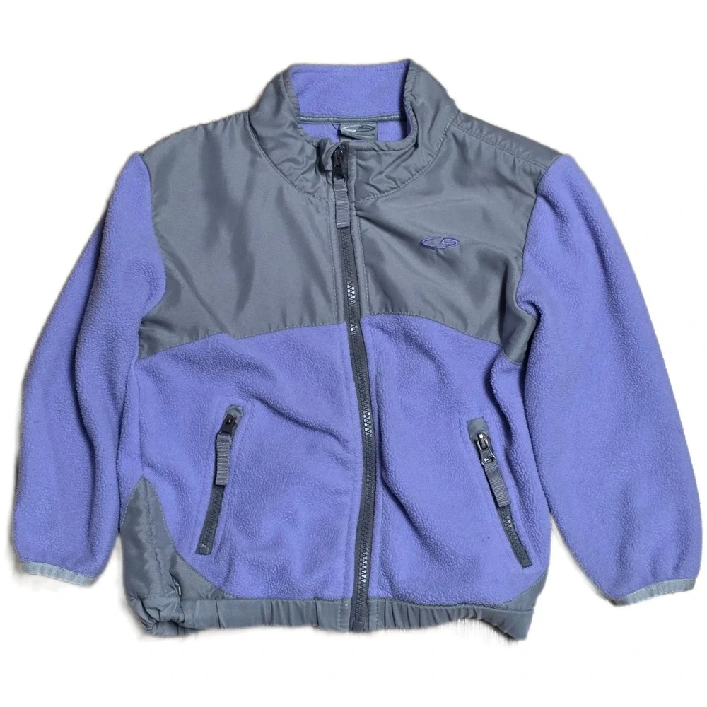 C9 by Champion‎ Fleece Jacket Girl's Size 4T Lavender Gray Zip Front Pockets
